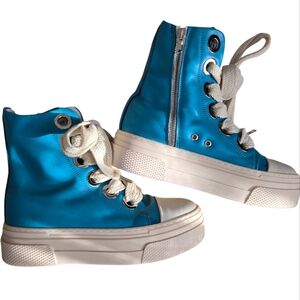 Made in Italy Cristian Zerotre Calipso 300 Blue Napoli high top sneakers